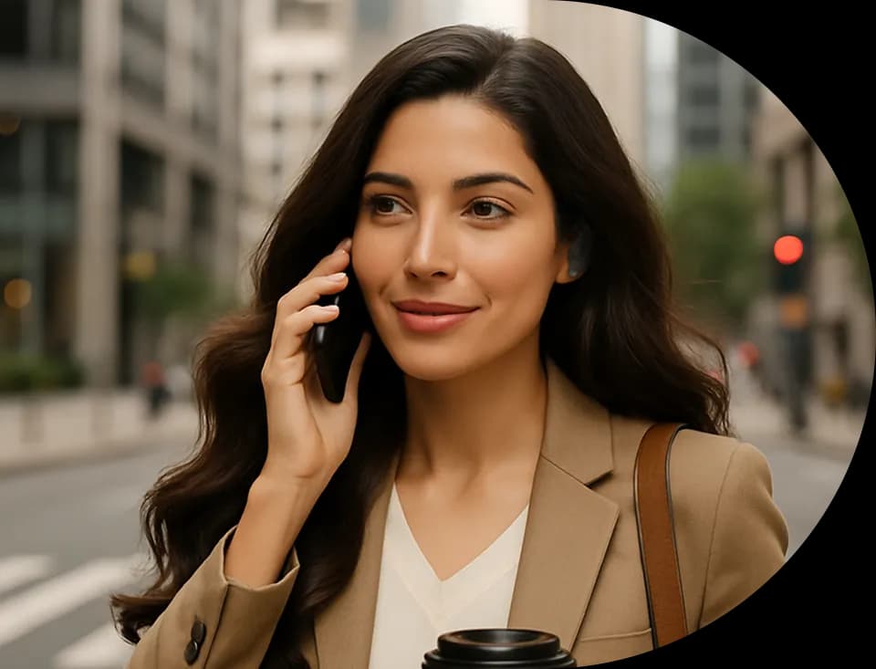 Woman on phone